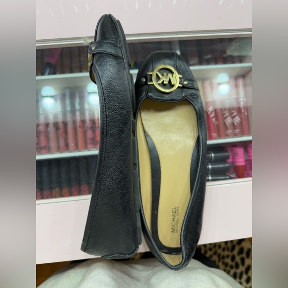Michael Kors Fulton Moc Logo Flats - Black Leather - Size 11M - Picture 3 of 5